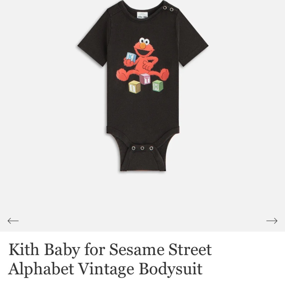 Kith limited edition Sesame Street onesie